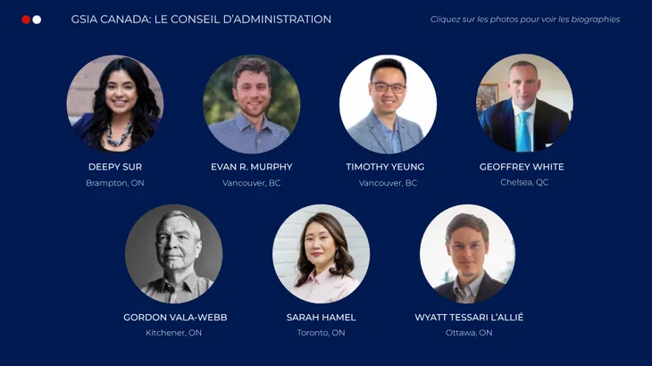 Photo du nouveau conseil d’administration de GSIA Canada